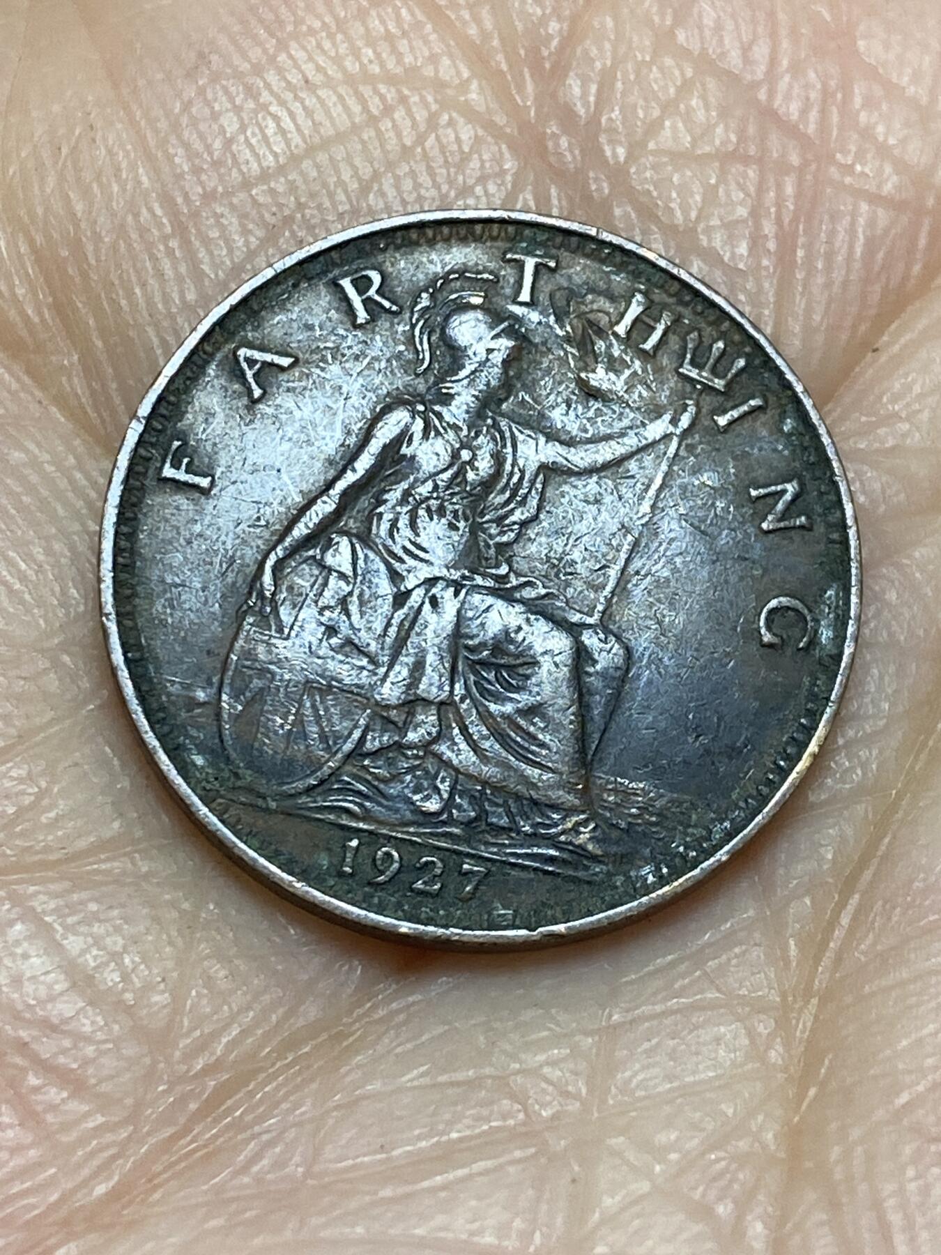 2025年第一百二十五场(总第一百五十一场）外国好品散币(免佣金) 英国🇬🇧1927年1法新(乔治五世第三版)