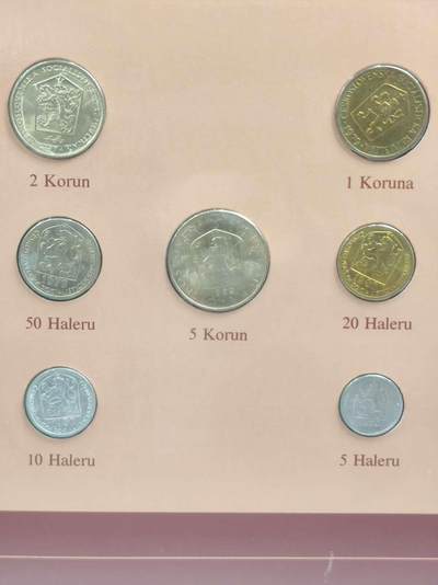 G&W世界散币，银币处理专场（第35场） - 富兰克林-捷克斯洛伐克7枚套