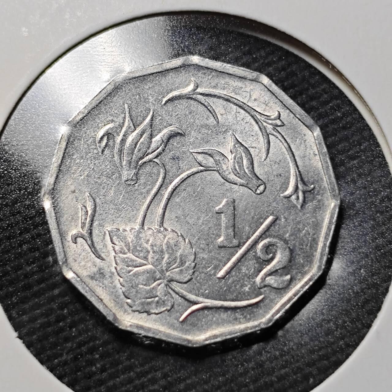 KK钱币收藏小铺  第365场  2月预留时间 周末发货  1983塞浦路斯1/2分 好品