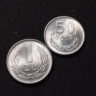 【全场包邮】纯粹捡漏拍474场（免费代拍第11场） - 波兰1975年50G-1Z原光好品2枚套币