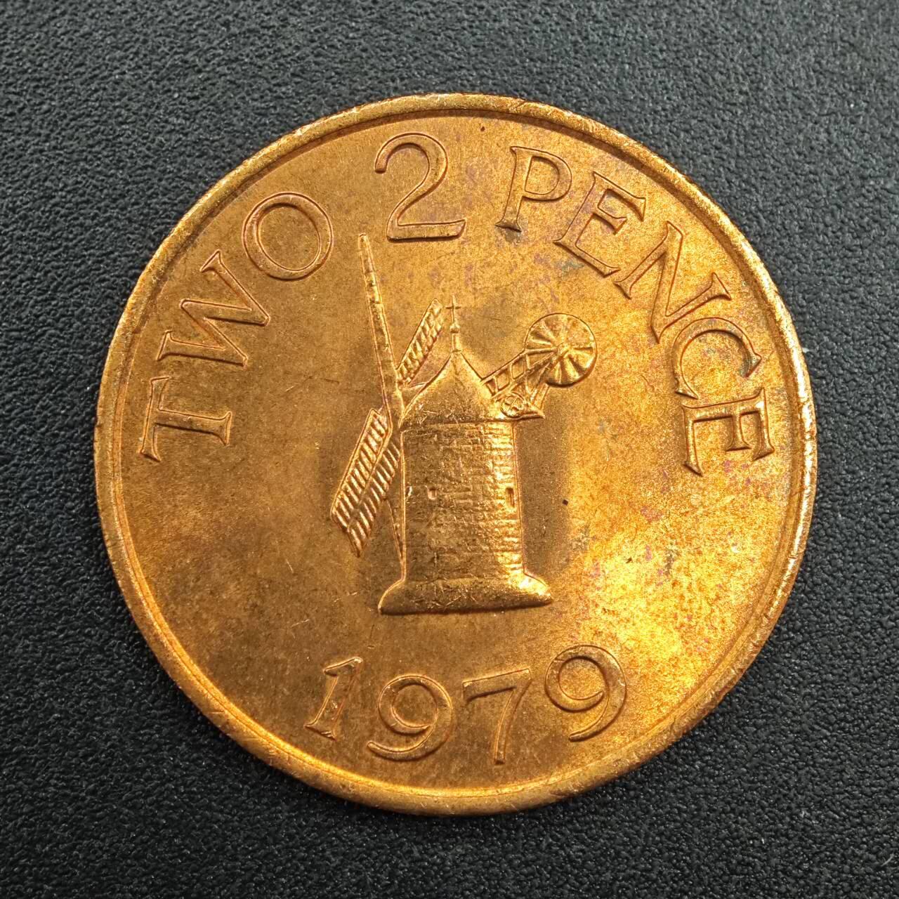 【淘币小摊】实时拍第七百九十拍   散币场   满百包邮可预留二周 每周一统一发货   根西岛1979年2便士铜币