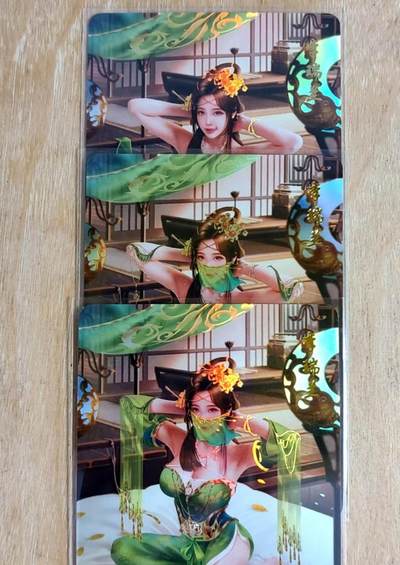 龙虎卡牌第六二场 百里霸场 （无佣金，周六结拍，欢迎送拍） - 彩闪3张 磐涅卡牌 水浒外传-李瑞兰 三渐变