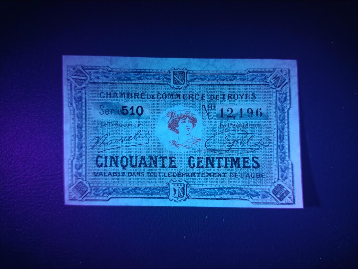 2025十一月第二期，总第200期 法国香槟大区商会1926年50生丁代币UNC，一战至一战后此种地方商会发行代币曾流行一时
