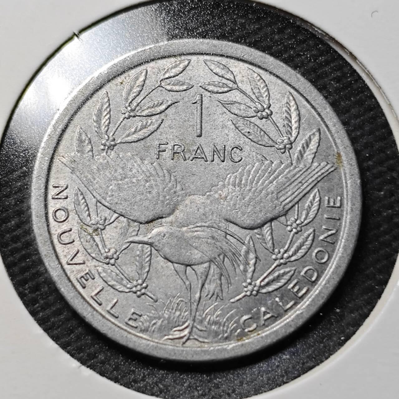 KK钱币收藏小铺  第365场  2月预留时间 周末发货  1977法属新喀里多尼亚1法郎