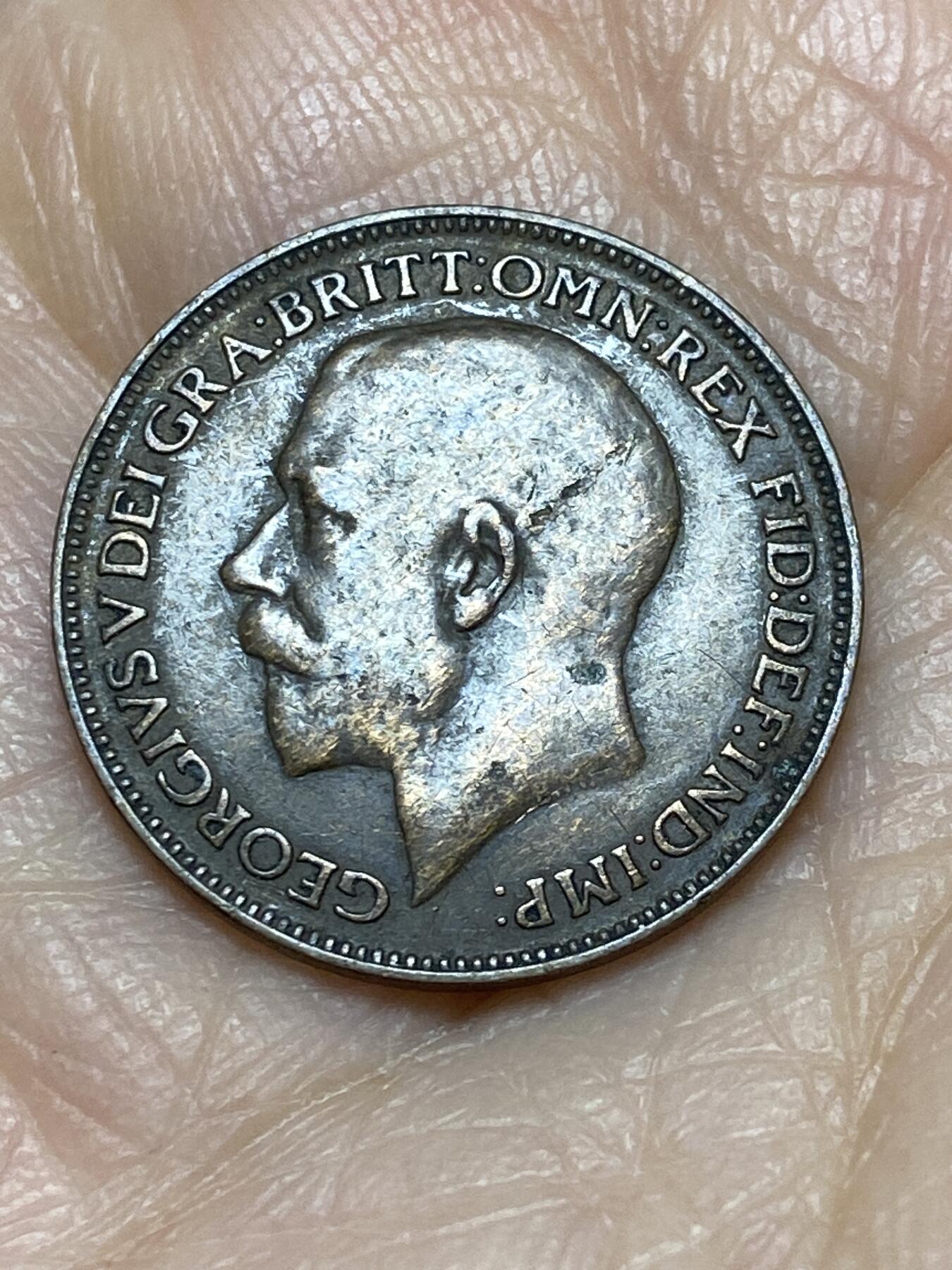 2025年第一百二十四场(总第一百五十场）外国好品散币(免佣金) 英国🇬🇧1922年1法新(乔治五世第二版)