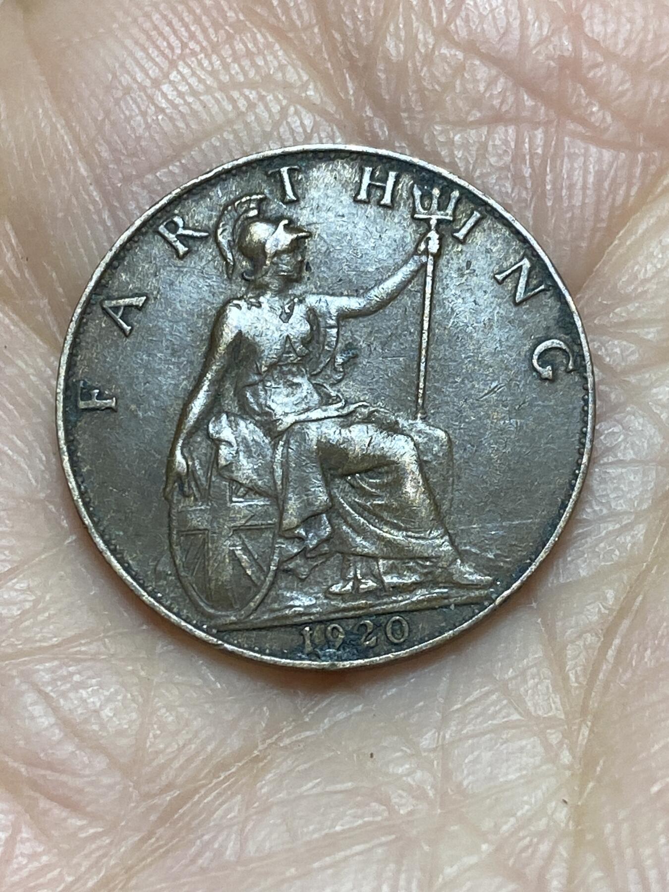 2025年第一百二十四场(总第一百五十场）外国好品散币(免佣金) 英国🇬🇧1920年1法新(乔治五世第二版)