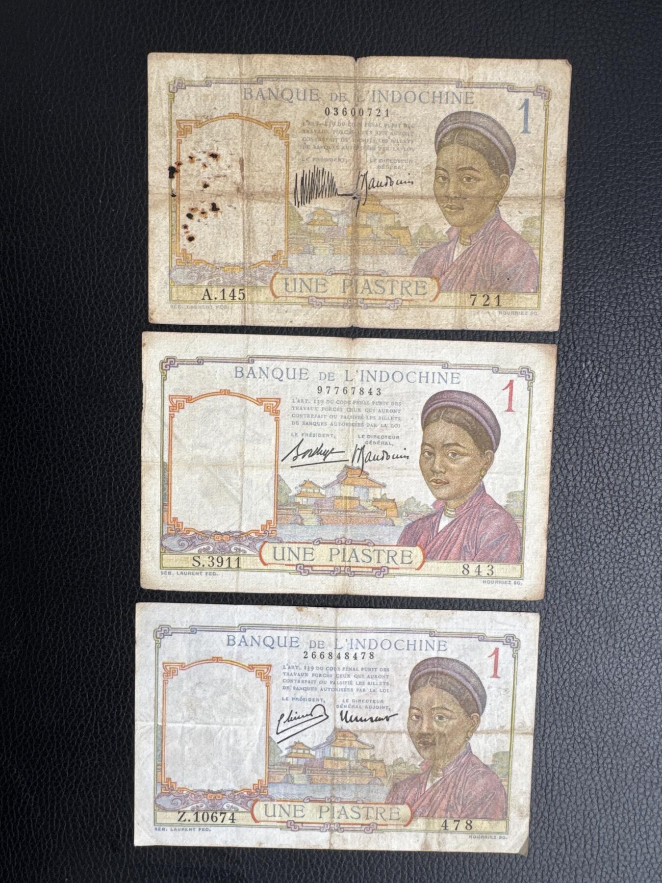 桂P钱币文化工作室拍卖第四十五期 东方汇理银行壹圆三种不同签证版本