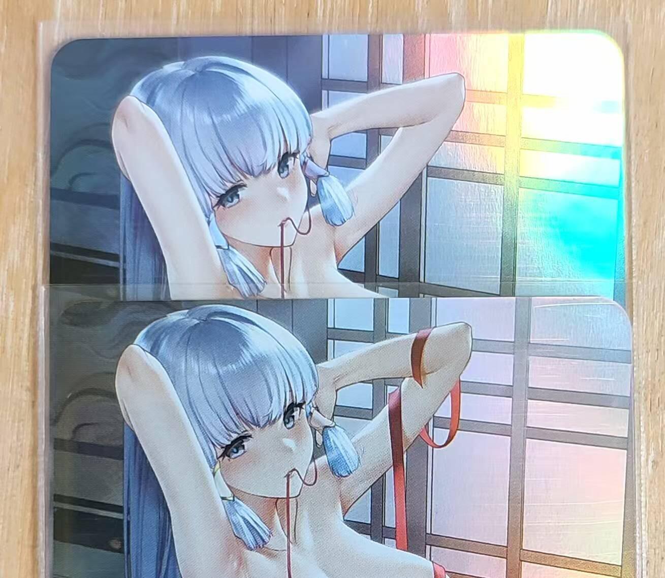 龙虎卡牌第六二场 百里霸场 （无佣金，周六结拍，欢迎送拍） 彩闪2张 原神卡牌 神里绫华二渐变 都是艺术版