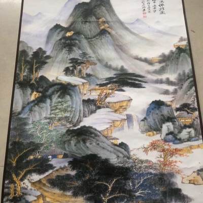 听雨轩（19）仿古装饰画专场 - 张大千字山水画  （仿古装饰画）