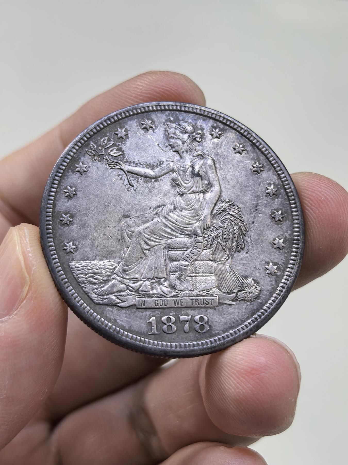 博洋堂“物美丰成”11月精品专场暨第145期（全场包邮） 美国1878年拿花鹰洋 五彩好品 稀少 稀见品相