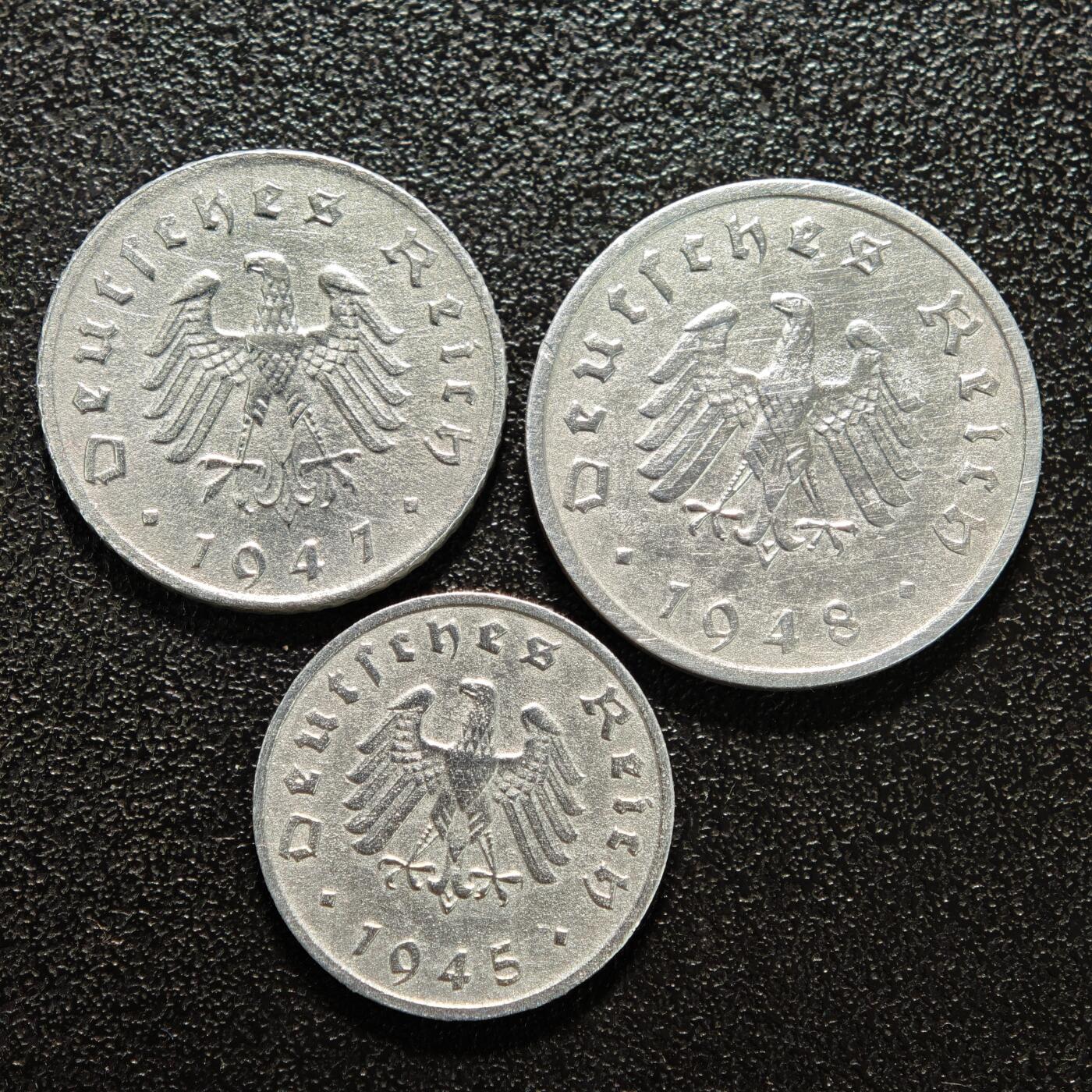 【德藏】世界币章拍卖第152期（拍品征集中~欢迎藏友联系） 3枚一组 德国德紧时期铁币 铁币保存不易