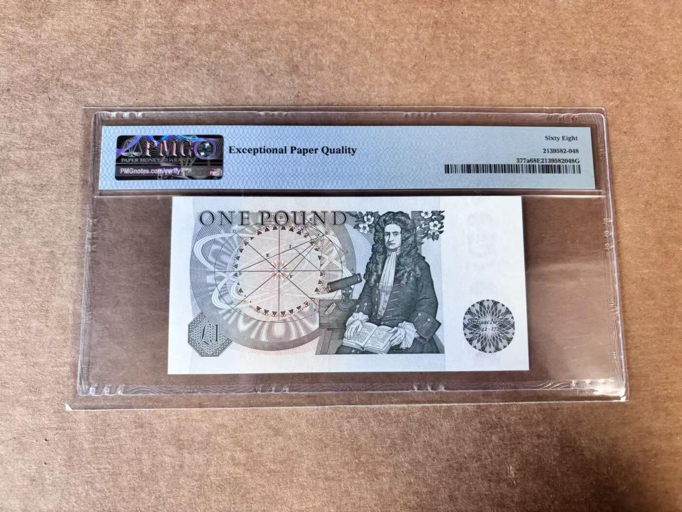 【Blue Auction】世界纸币精拍第747期——18级TOP拍卖/信誉/品质/专业/高效💫 【a版无47】英国 1978-80年1镑  PMG68EPQ 高分