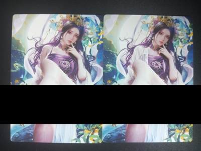 花开卡拍第46期（11月9号周日截拍，品控勿拍!!!拍品不寄存，运费5元，自制卡难免瑕疵，可能存在轻微撞角爆边等出厂瑕疵，品控介意勿拍！） - 星宿卡牌 媚玄鉴-嫦娥 二渐变 磨砂普卡