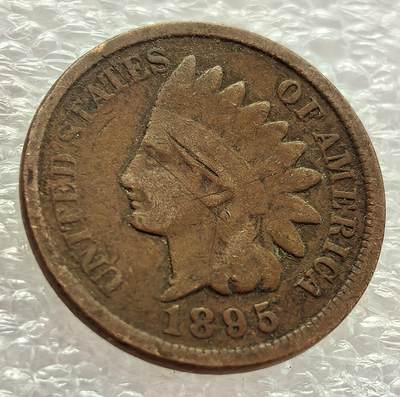  外国优质老铜币银币，周六九点倒数截拍，满百包邮，可寄存半年，喜欢朋友微信扫描二维码可直接参拍 - 美国1895年壹分