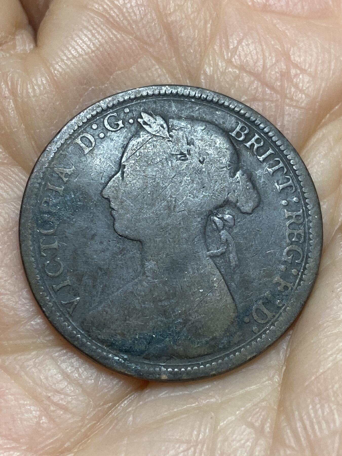 2025年第一百二十五场(总第一百五十一场）外国好品散币(免佣金) 英国🇬🇧1887年半便士(维多利亚女王中年桂冠第三版)