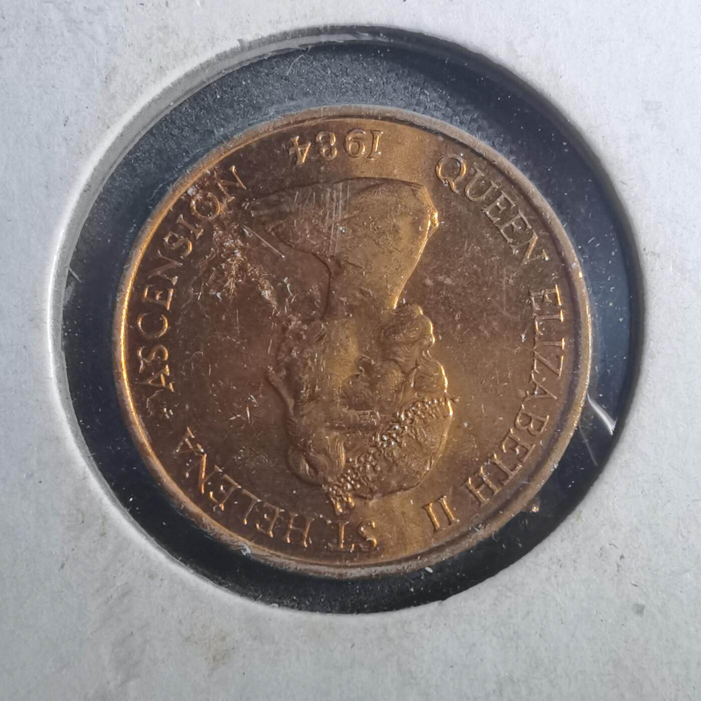 沼泽如烟--第893场 圣赫勒拿1984年1便士