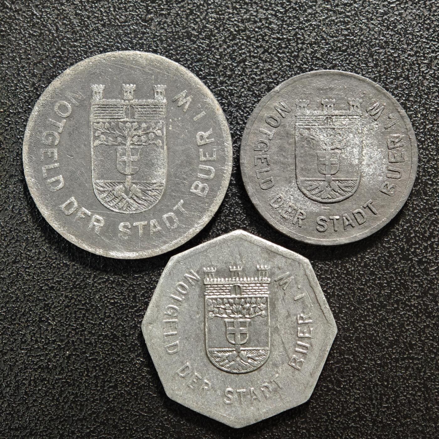 【德藏】世界币章拍卖第152期（拍品征集中~欢迎藏友联系） 3枚一组 德国德紧时期铁币 铁币保存不易