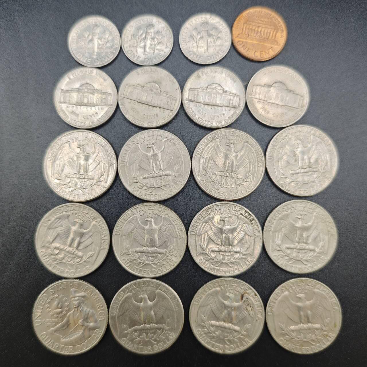 【淘币小摊】实时拍第七百九十拍   散币场   满百包邮可预留二周 每周一统一发货   美国16枚3.51美元