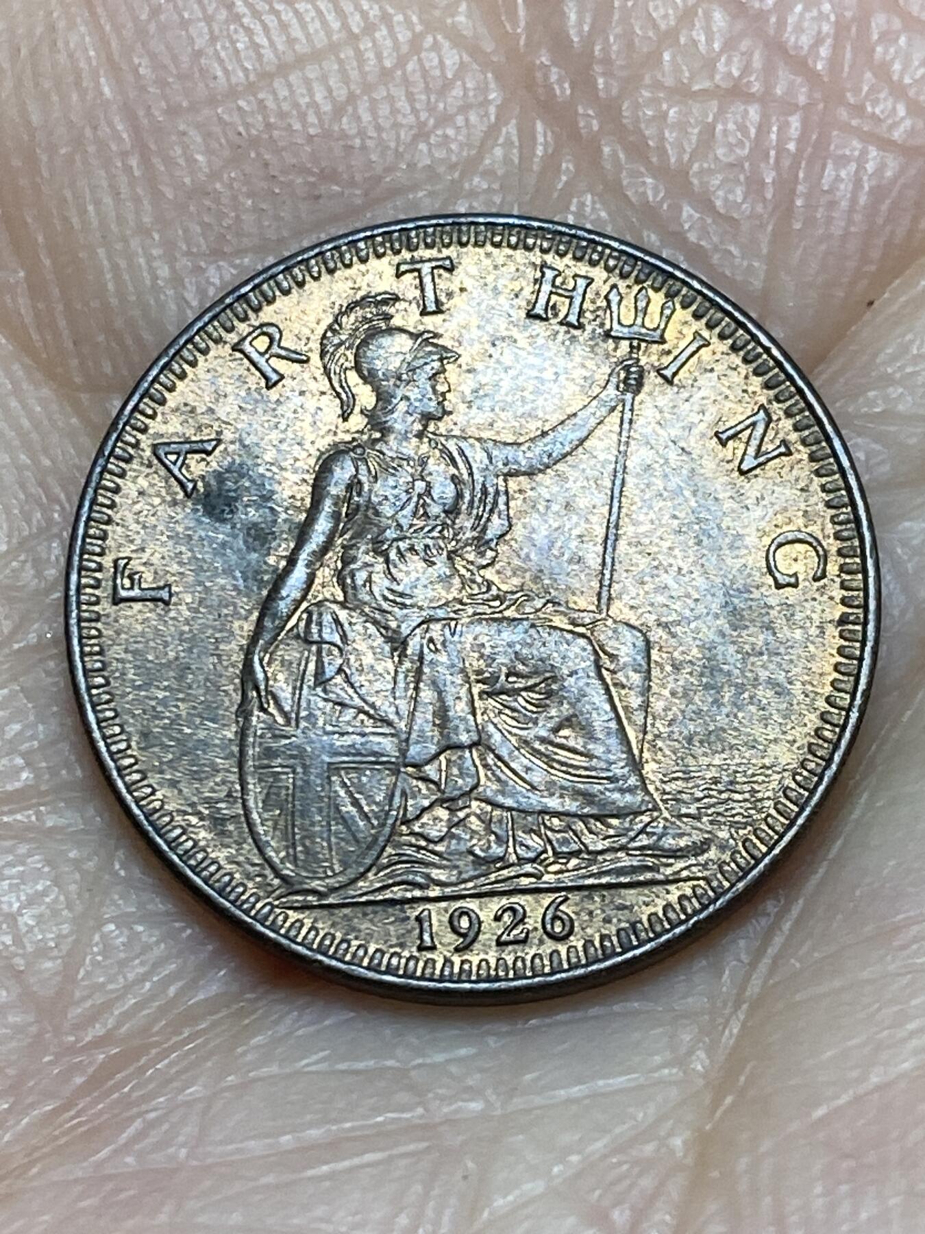 2025年第一百二十五场(总第一百五十一场）外国好品散币(免佣金) 英国🇬🇧1926年1法新(乔治五世第三版，首发年)