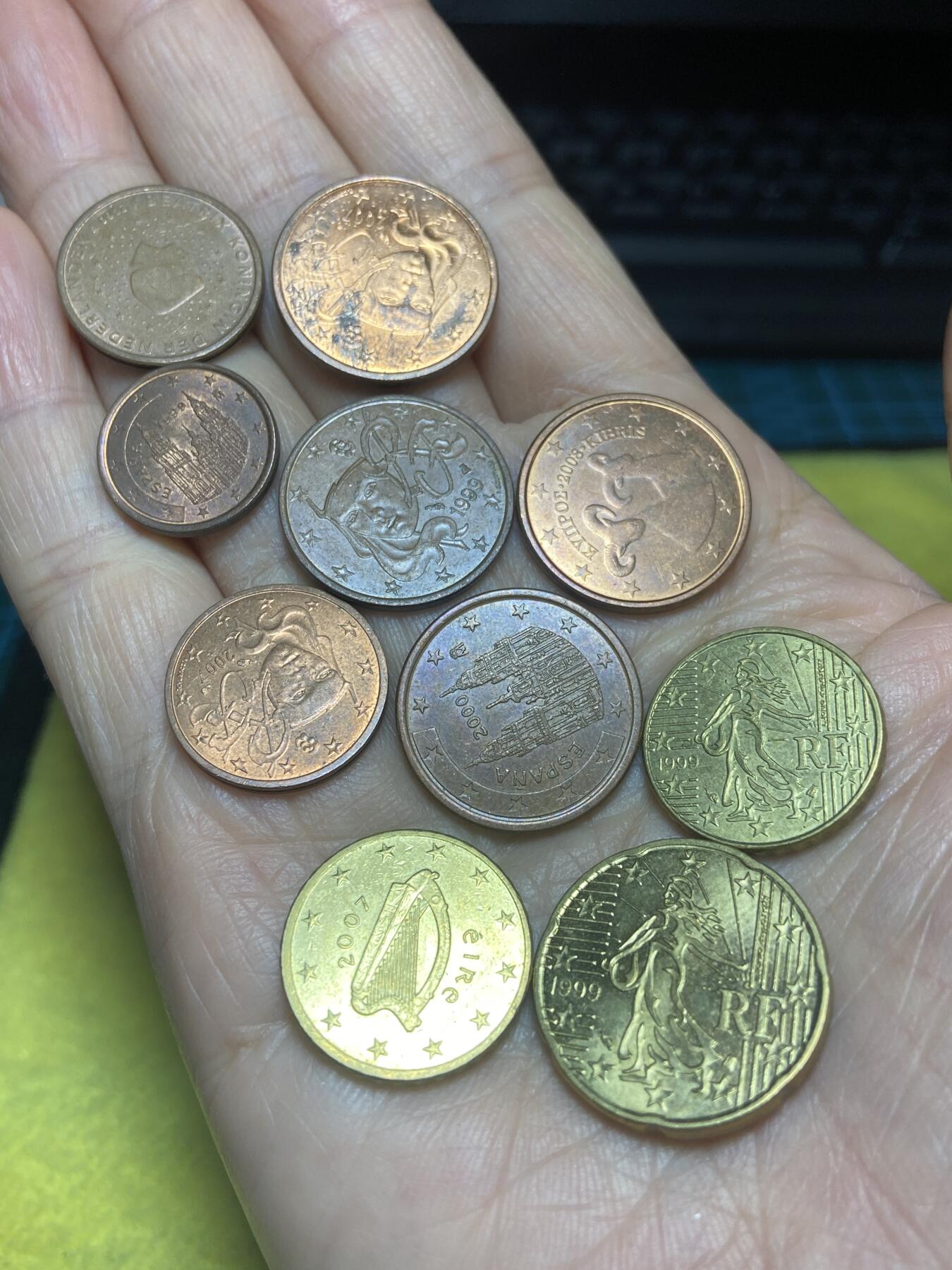 2025年第一百二十四场(总第一百五十场）外国好品散币(免佣金) 欧洲各国各面值欧分10枚