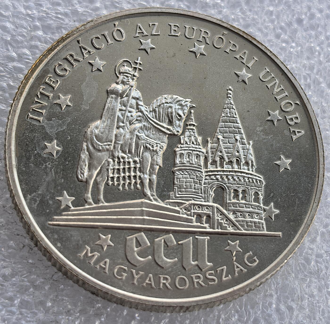  外国优质老铜币银币，周六九点倒数截拍，满百包邮，可寄存半年，喜欢朋友微信扫描二维码可直接参拍 匈牙利1994年500福林精制大银币