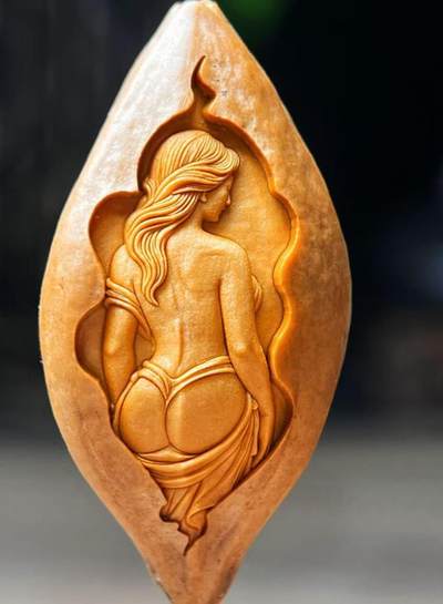 听雨轩（二十）竹雕 核雕专场 - 橄榄核雕 2.0美背 