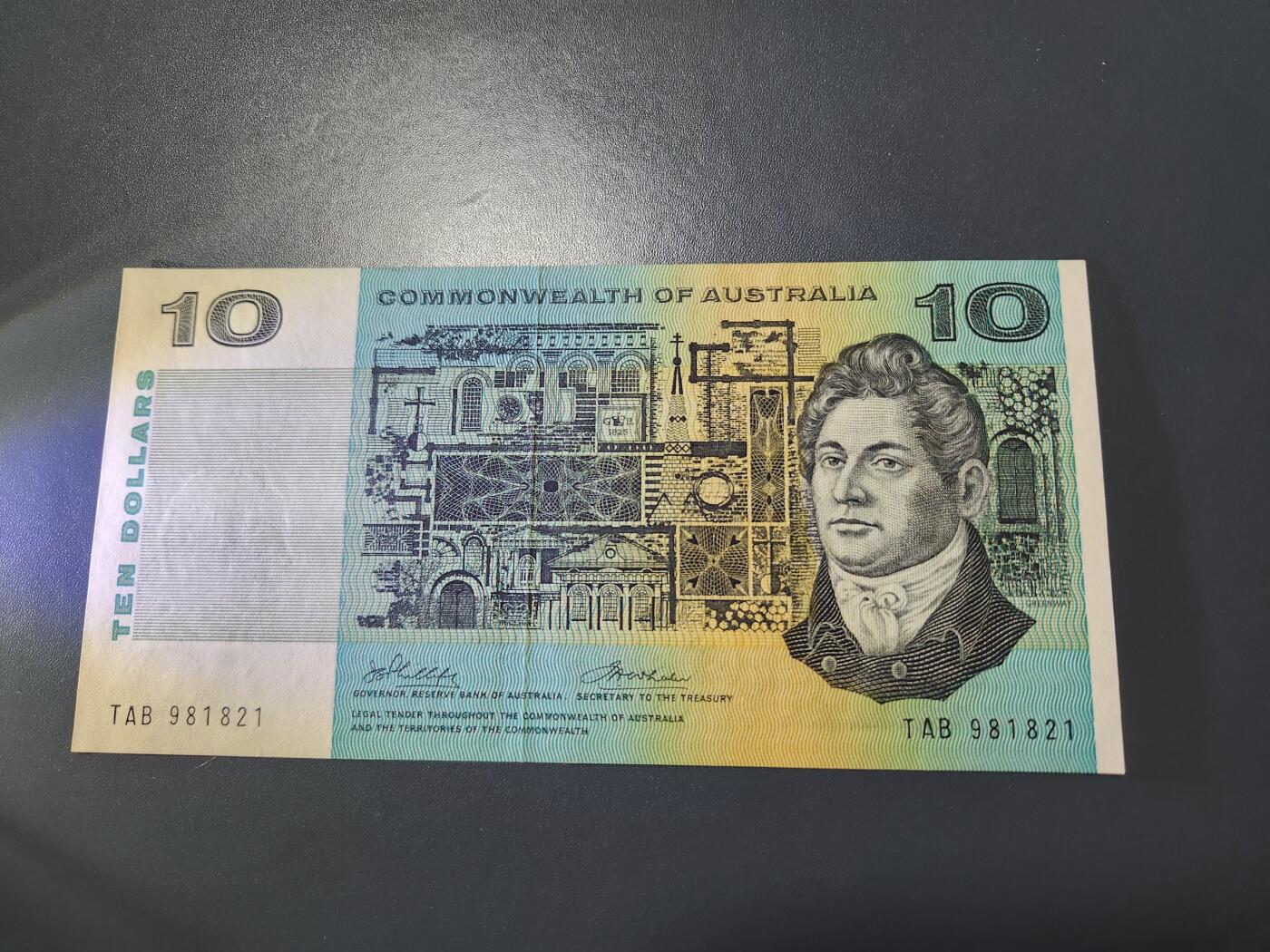11月9号晚上8点 外国纸币自动截拍第54场 澳大利亚 联邦版  10元 新品 稀少