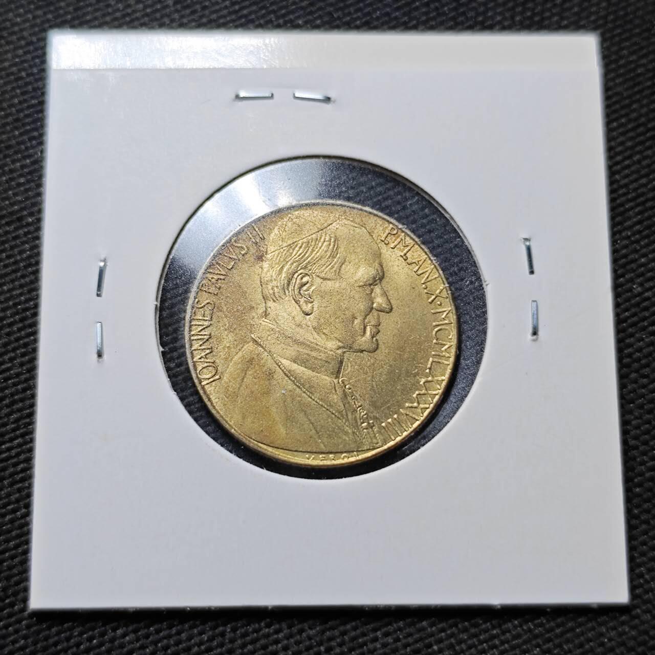 KK钱币收藏小铺  第365场  2月预留时间 周末发货  梵蒂冈200里拉 好品