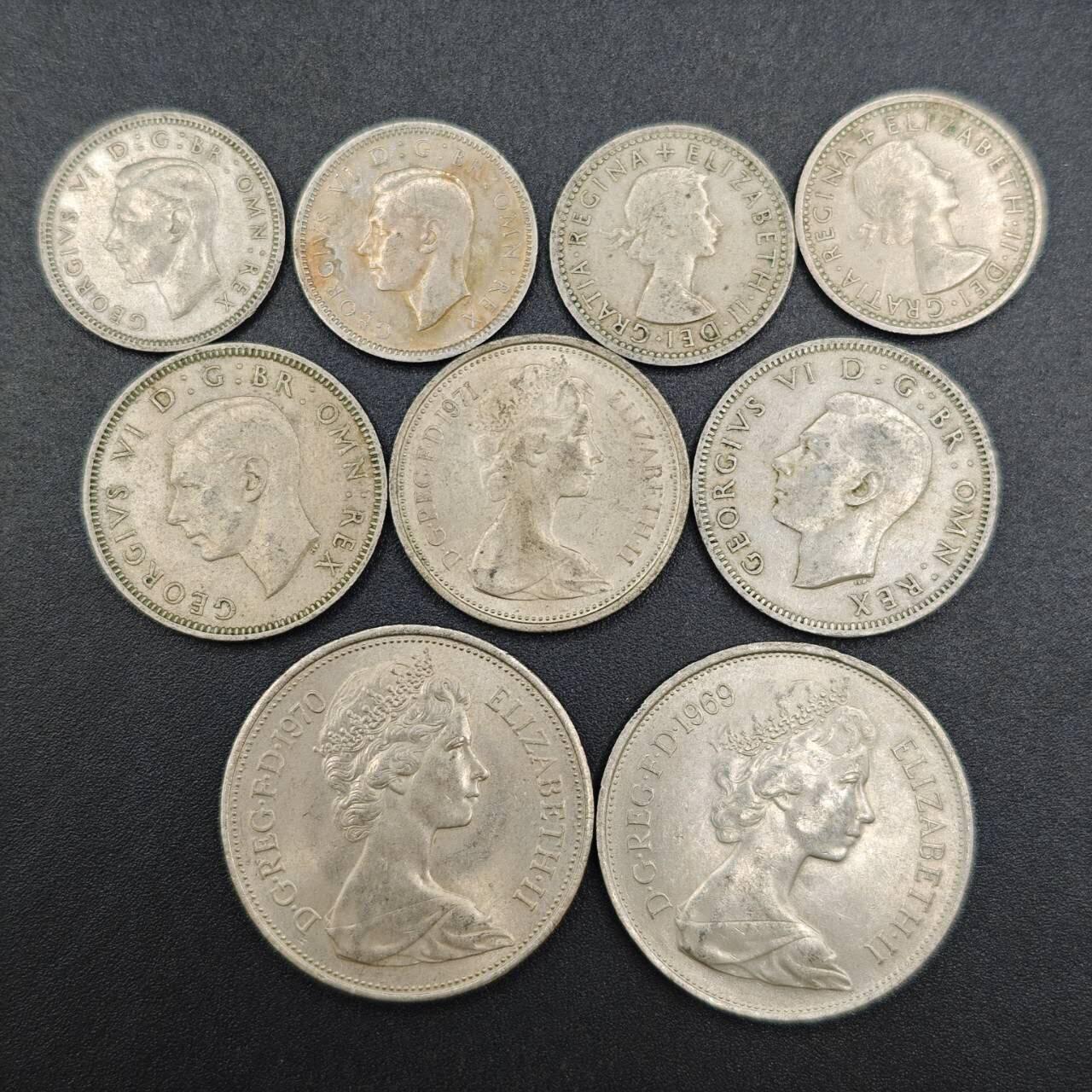 【淘币小摊】实时拍第七百九十拍   散币场   满百包邮可预留二周 每周一统一发货   英国9枚