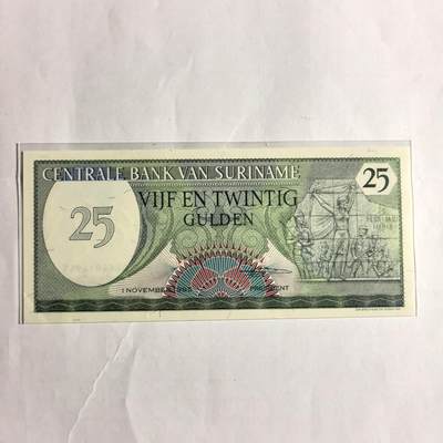 各国外币第98期 大部分全新 - 苏里南25盾全新