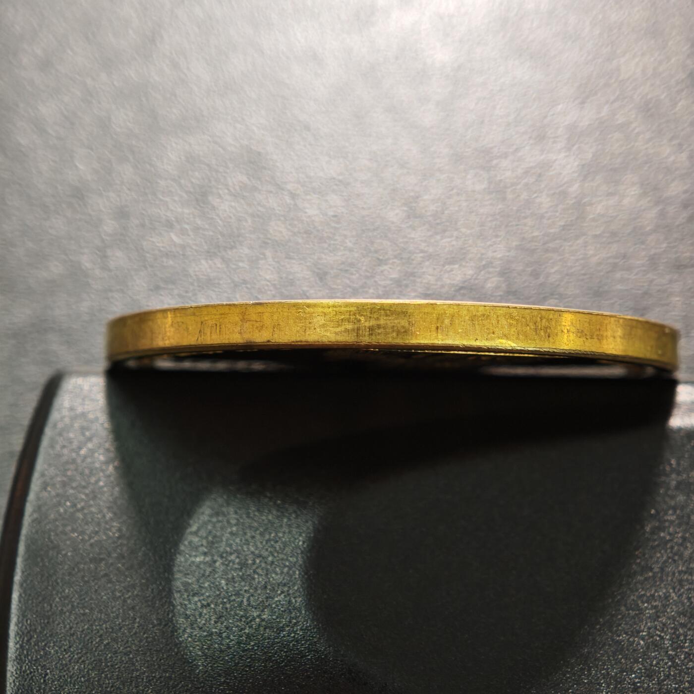 【德藏】世界币章拍卖第152期（拍品征集中~欢迎藏友联系） 1923年 德国符腾堡乌尔姆大教堂修缮镀金纪念铜章 金水十足 细节丰富 直径约：41.3mm；重约：32.3g