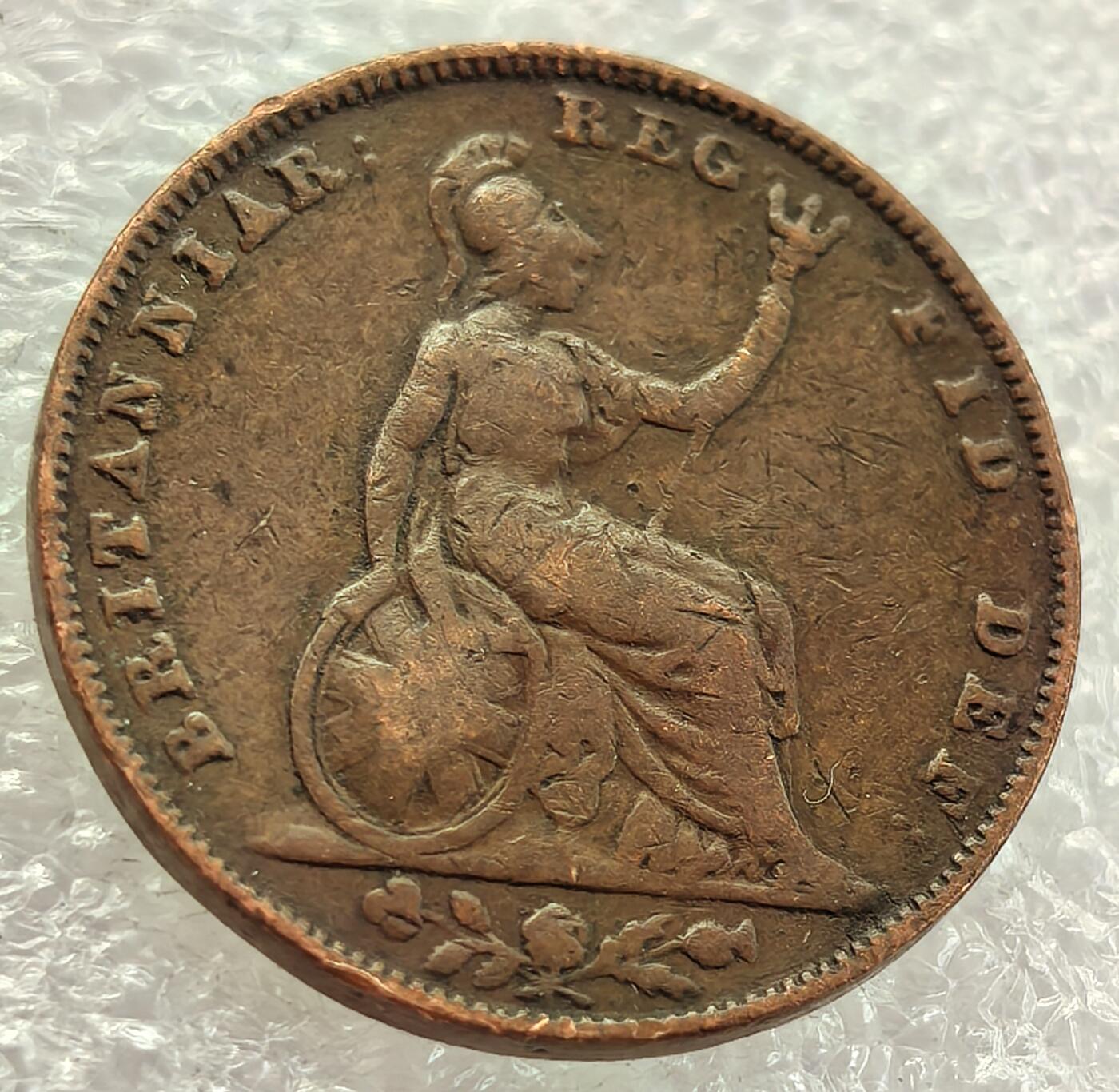  外国优质老铜币银币，周六九点倒数截拍，满百包邮，可寄存半年，喜欢朋友微信扫描二维码可直接参拍 英国1838年1法新