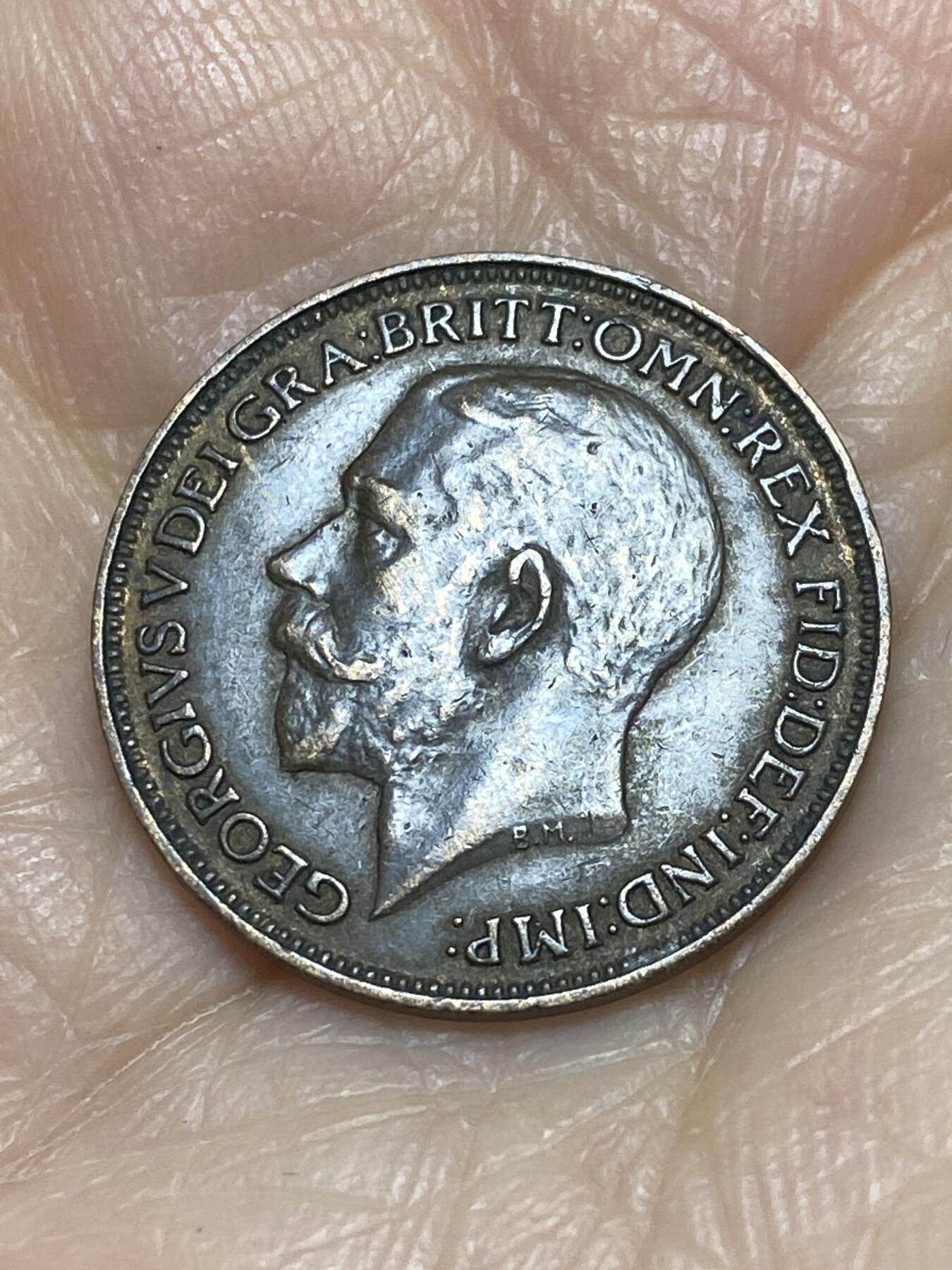 2025年第一百二十四场(总第一百五十场）外国好品散币(免佣金) 英国🇬🇧1925年1法新(乔治五世第二版，关门年)