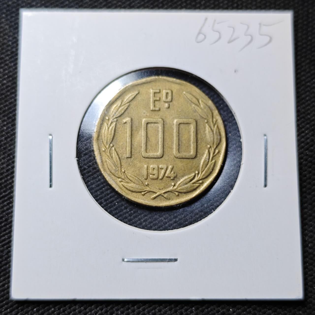 KK钱币收藏小铺  第365场  2月预留时间 周末发货  1974智利100比索
