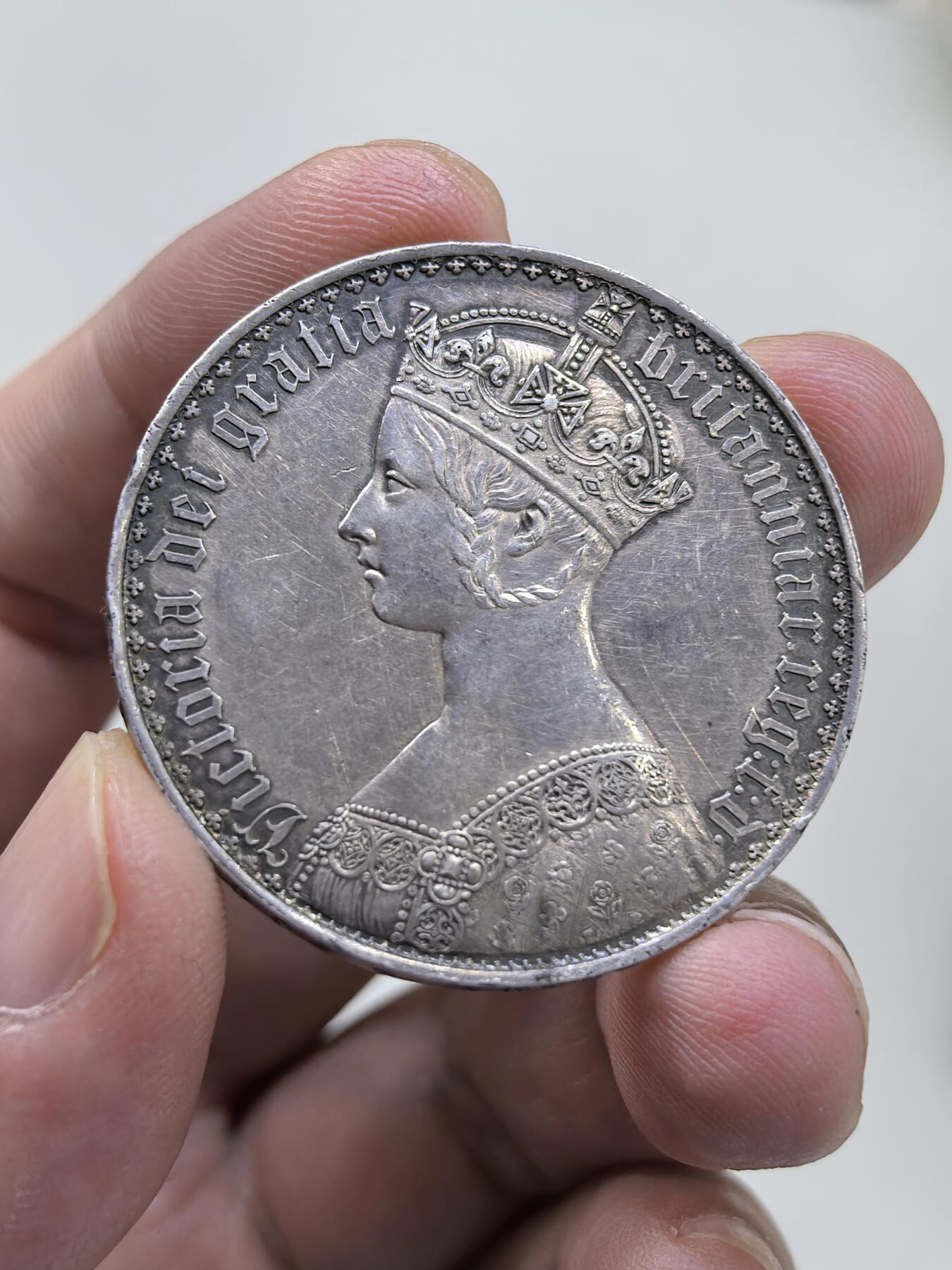 博洋堂“物美丰成”11月精品专场暨第145期（全场包邮） 英国1847年维多利亚女王哥特克朗 大名誉品