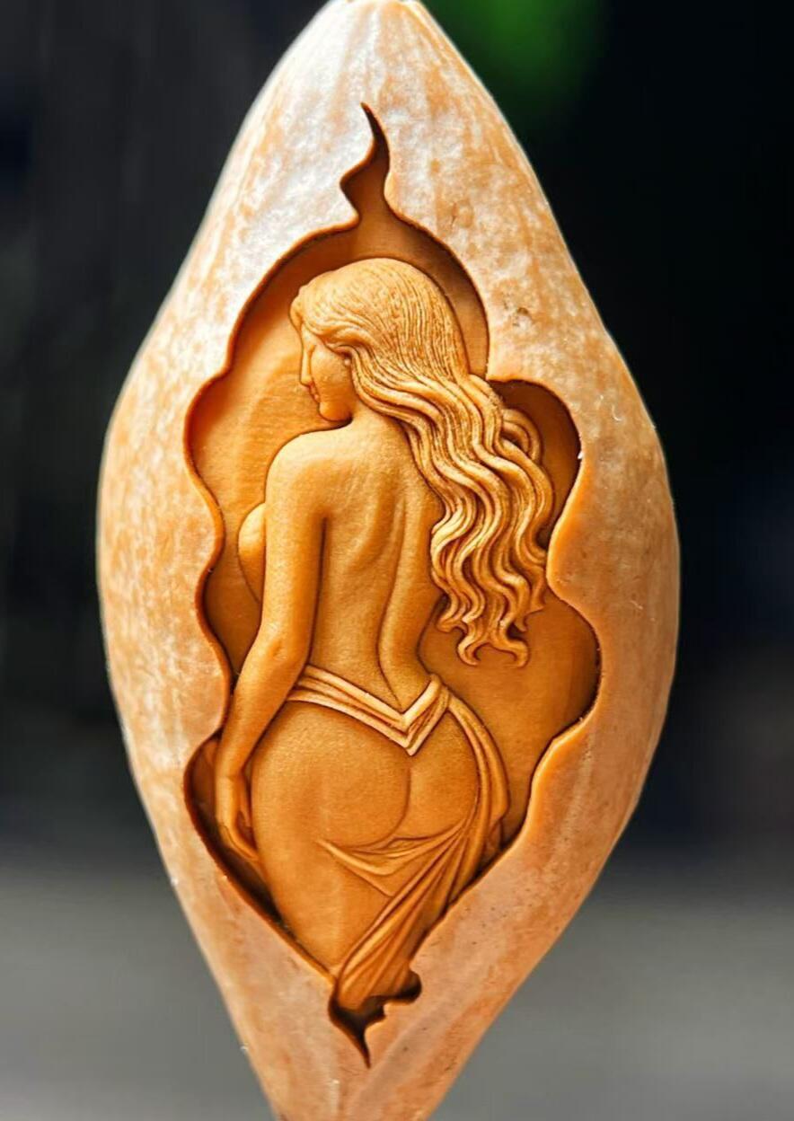 听雨轩（二十）竹雕 核雕专场 橄榄核雕 2.0美背 