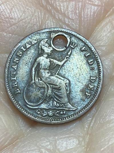 2025年第一百二十四场(总第一百五十场）外国好品散币(免佣金) - 少见打孔–英国🇬🇧1835年1法新(威廉四世时期)