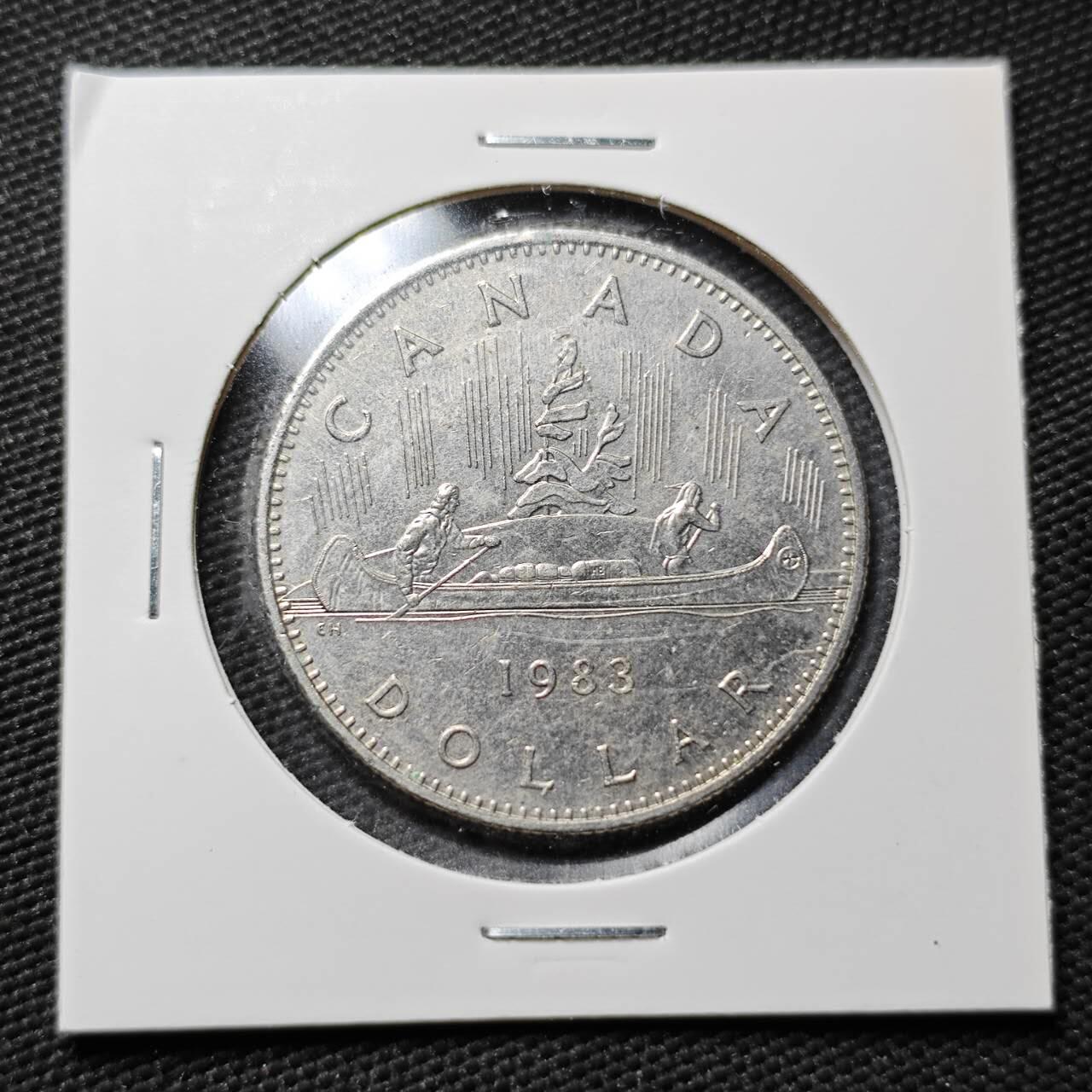 KK钱币收藏小铺  第365场  2月预留时间 周末发货  1983加拿大1元