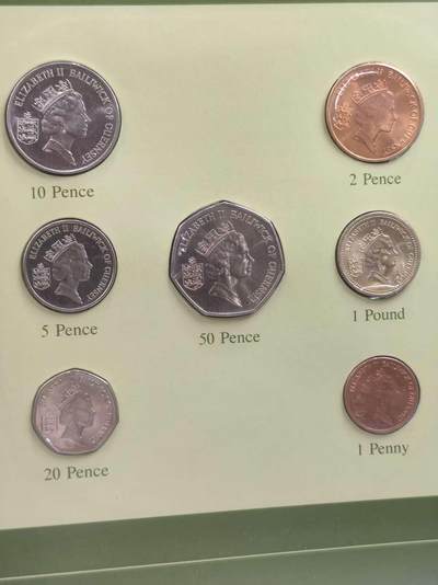 G&W世界散币，银币处理专场（第35场） - 富兰克林-根西岛7枚套