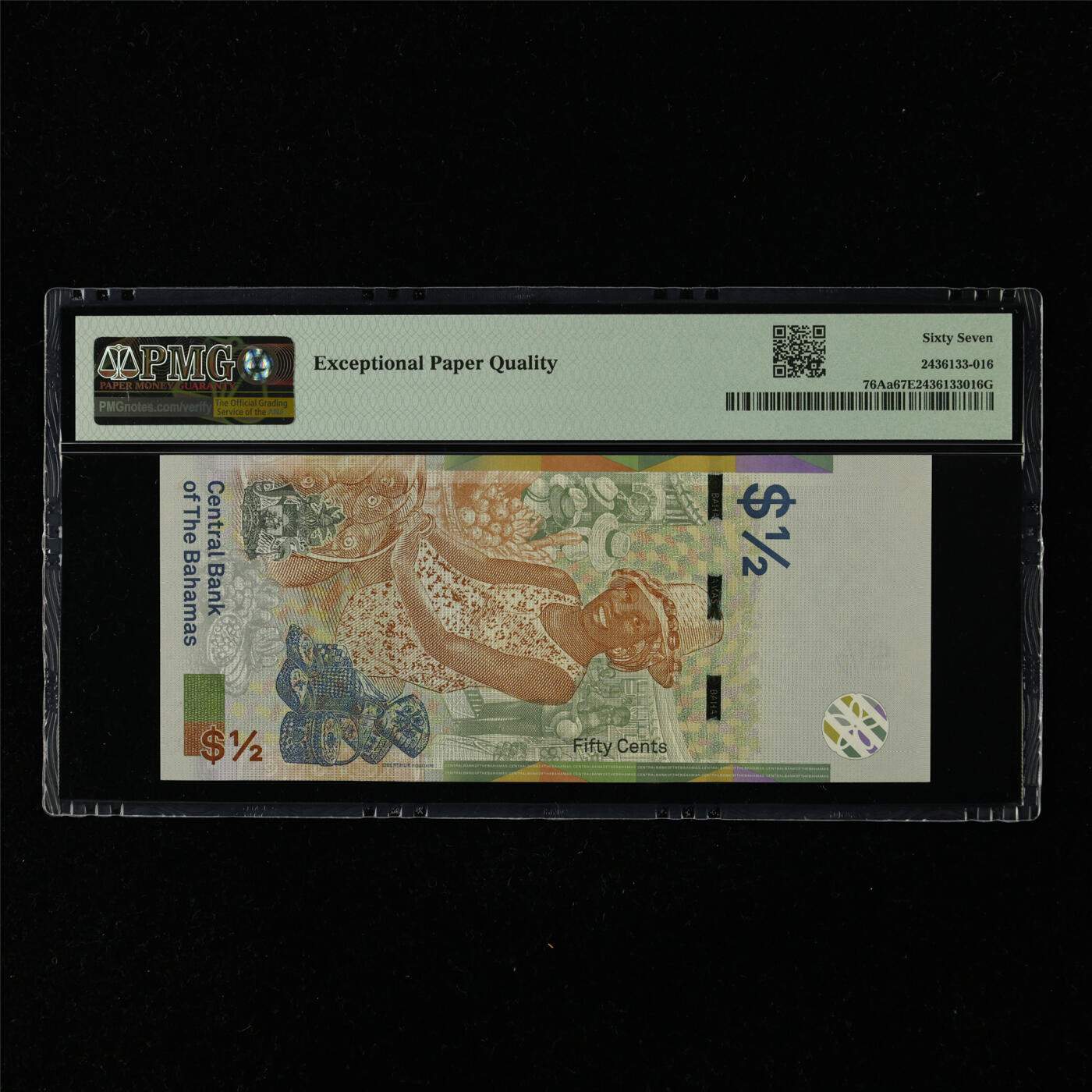 【亘邦集藏】第216期拍卖 2019年 巴哈马0.5元 PMG 67EPQ A187516