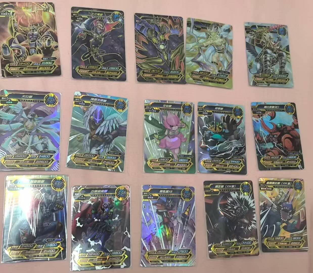 龙虎卡牌第六二场 百里霸场 （无佣金，周六结拍，欢迎送拍） 15张不重复 卡游数码宝贝 荣耀一弹（UR5张 Ssr卡10张）