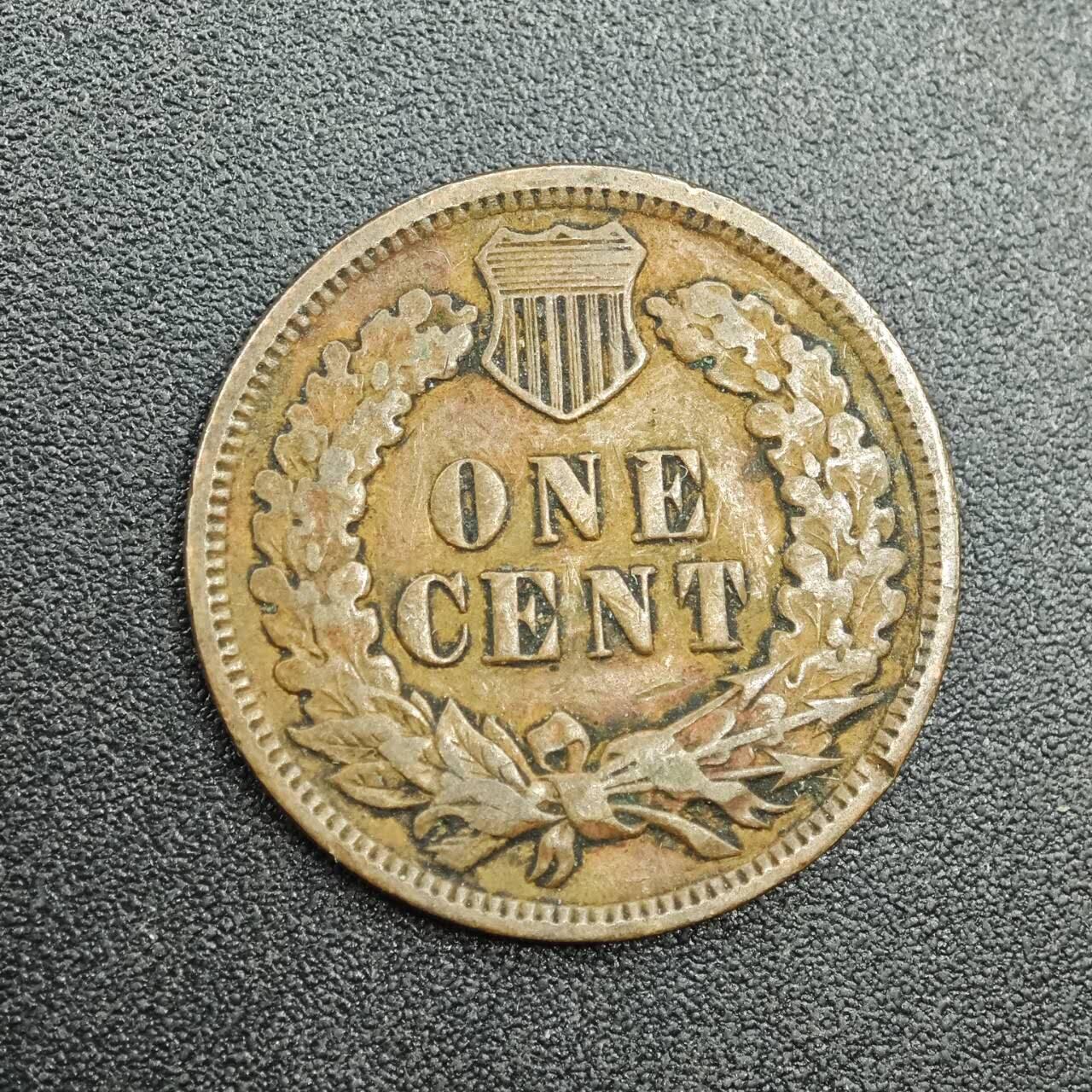 【淘币小摊】实时拍第七百九十拍   散币场   满百包邮可预留二周 每周一统一发货   美国1906年印第安一分铜币