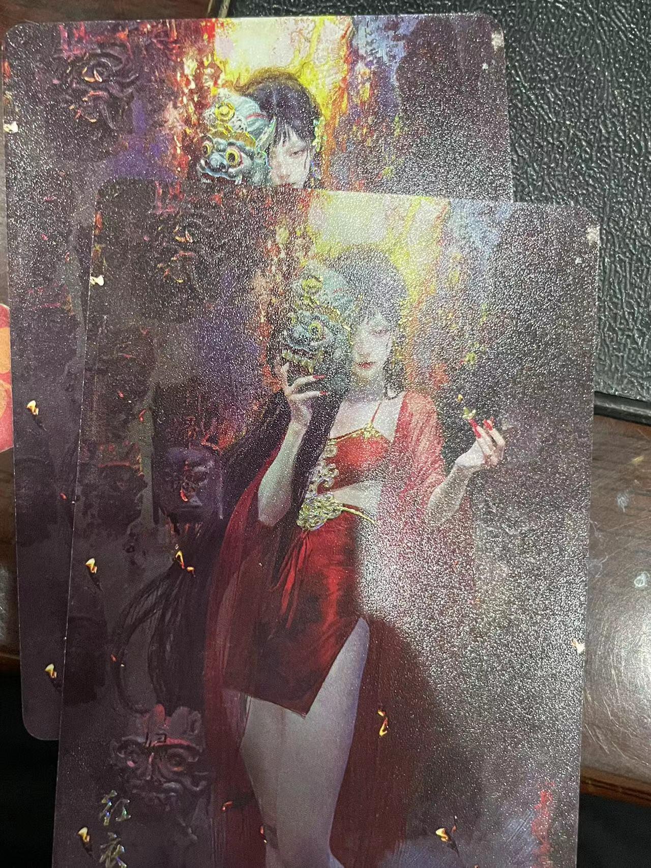 寸草不生拍卖会 第十三期 （ 持续收拍中） 燎原卡牌 ST-Brush 老师 刷子老师作品 幻彩双服饰 -红衣