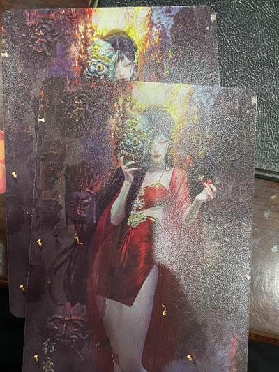 寸草不生拍卖会 第十三期 （ 持续收拍中） - 燎原卡牌 ST-Brush 老师 刷子老师作品 幻彩双服饰 -红衣