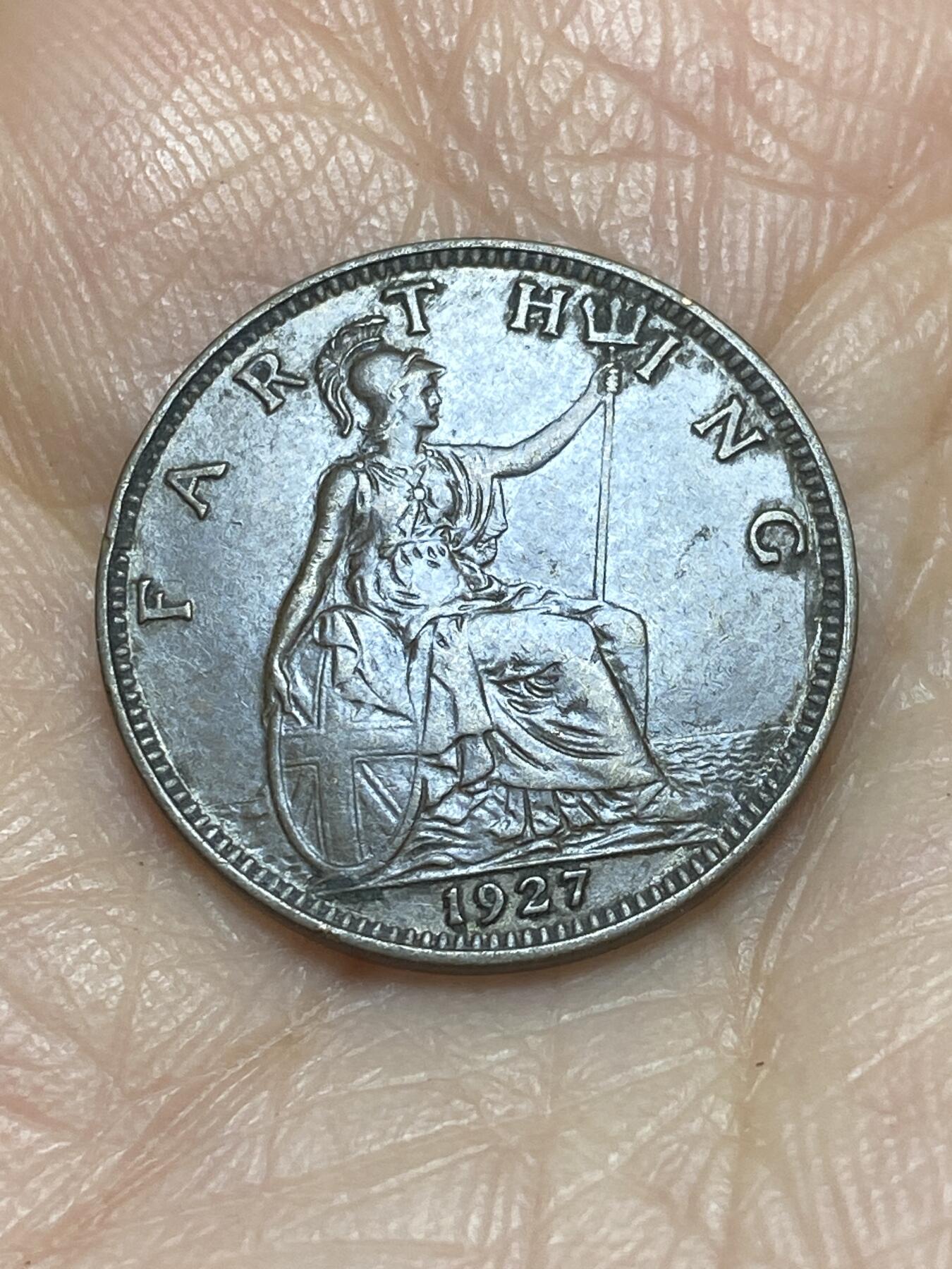 2025年第一百二十四场(总第一百五十场）外国好品散币(免佣金) 英国🇬🇧1927年1法新(乔治五世第三版)