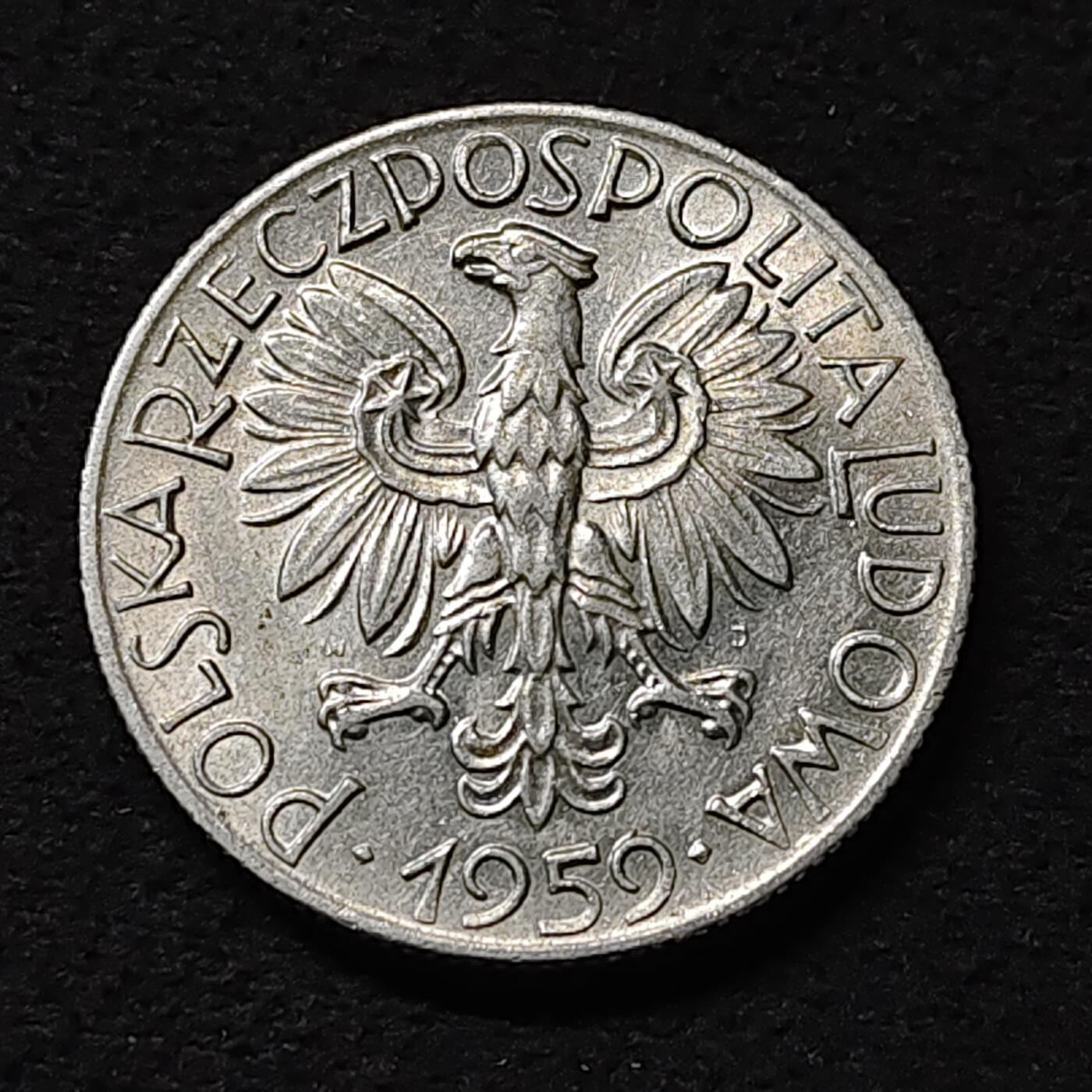 【全场包邮】纯粹捡漏拍474场（免费代拍第11场） 波兰1959年5兹罗提