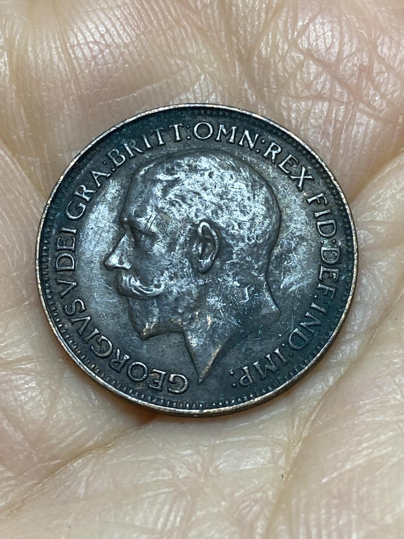 2025年第一百二十四场(总第一百五十场）外国好品散币(免佣金) 英国🇬🇧1925年1法新(乔治五世第二版，关门年)