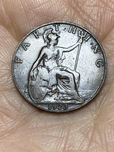 2025年第一百二十四场(总第一百五十场）外国好品散币(免佣金) - 英国🇬🇧1923年1法新(乔治五世第二版)