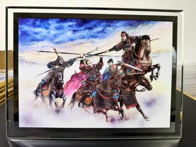 NO.15 好又多金牌大场，双11狂欢继续！每周一站式配齐，方便凑单！（周6晚8点截拍，卖家送拍0抽成！） - 山河潮玩 侠哥 三英战吕布 A4海报+水晶摆台 非常精美