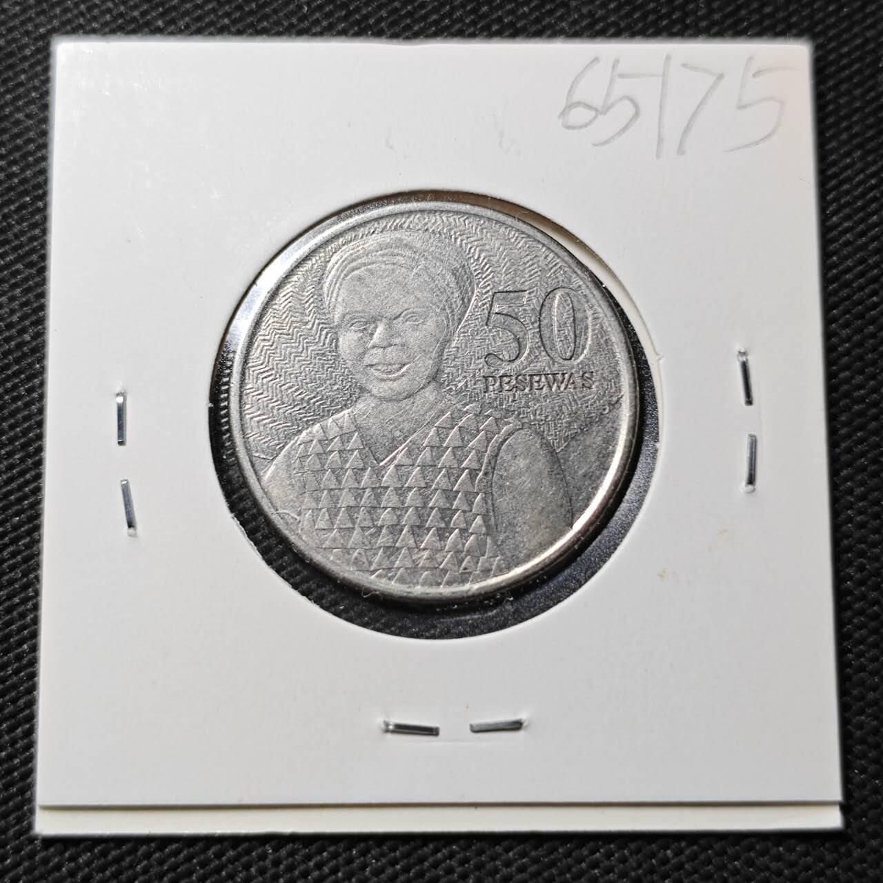 KK钱币收藏小铺  第365场  2月预留时间 周末发货  加纳50分